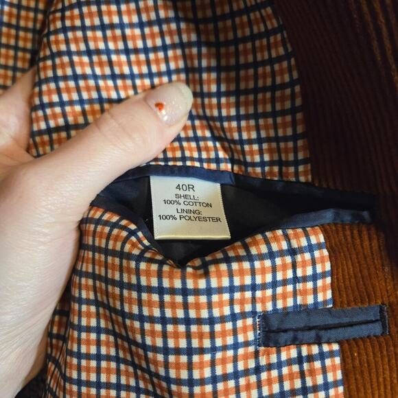 Saddlebred Men's Heritage Corduroy Jacket Blazer Brown Cotton 40R Country Club - Picture 5 of 11